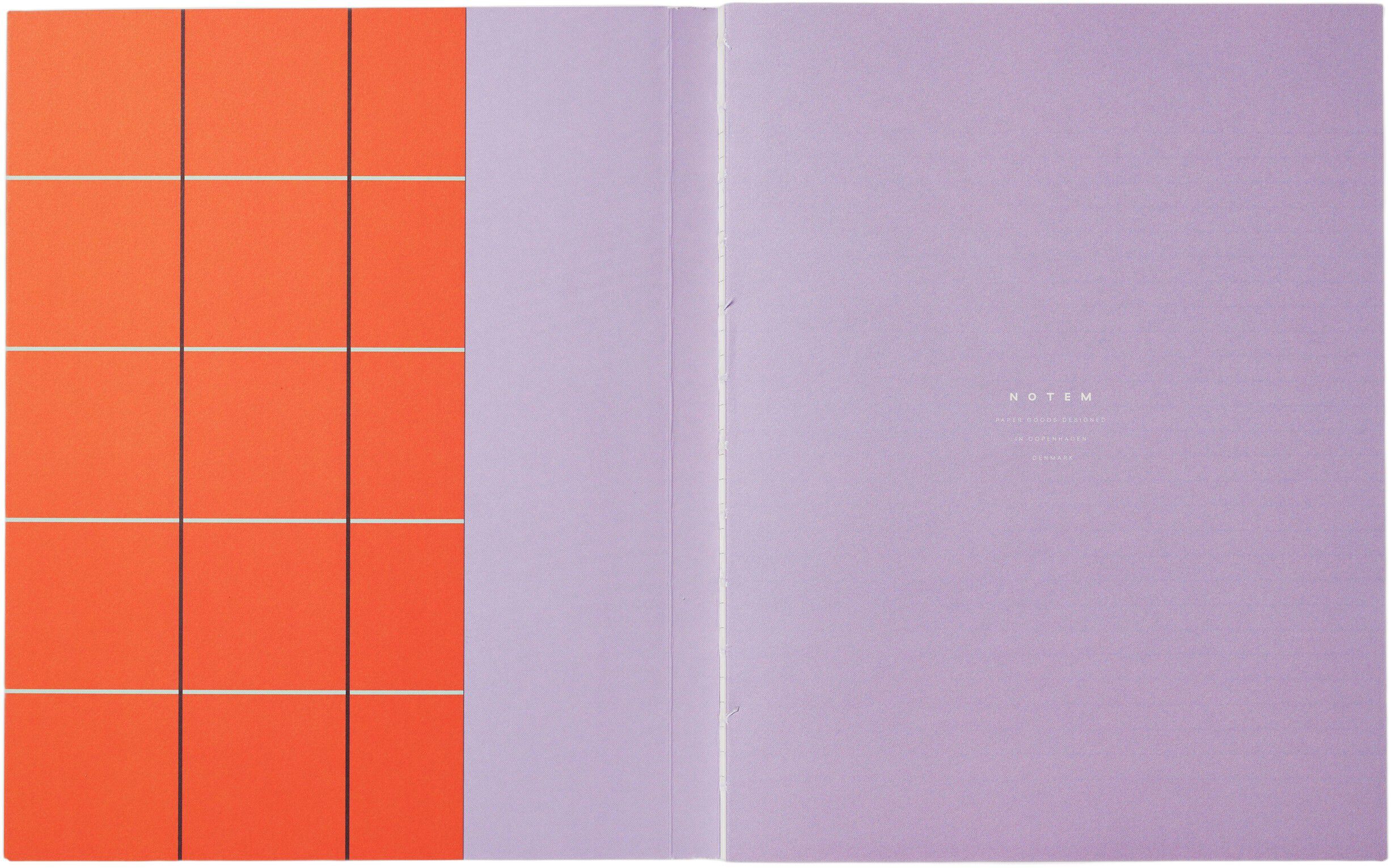 UMA Flat Lay Notebook - Large, Orange check