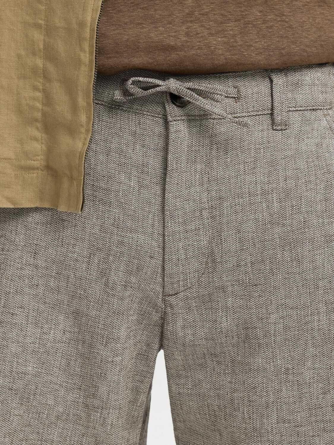 SLHREGULAR-BRODY LINEN BLD SHORTS N