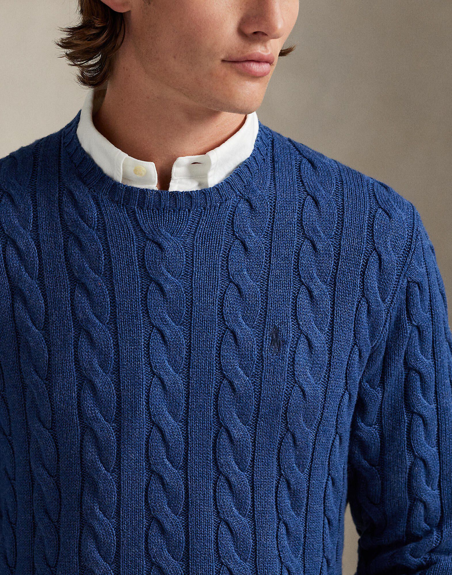 Cable-Knit Cotton Sweater