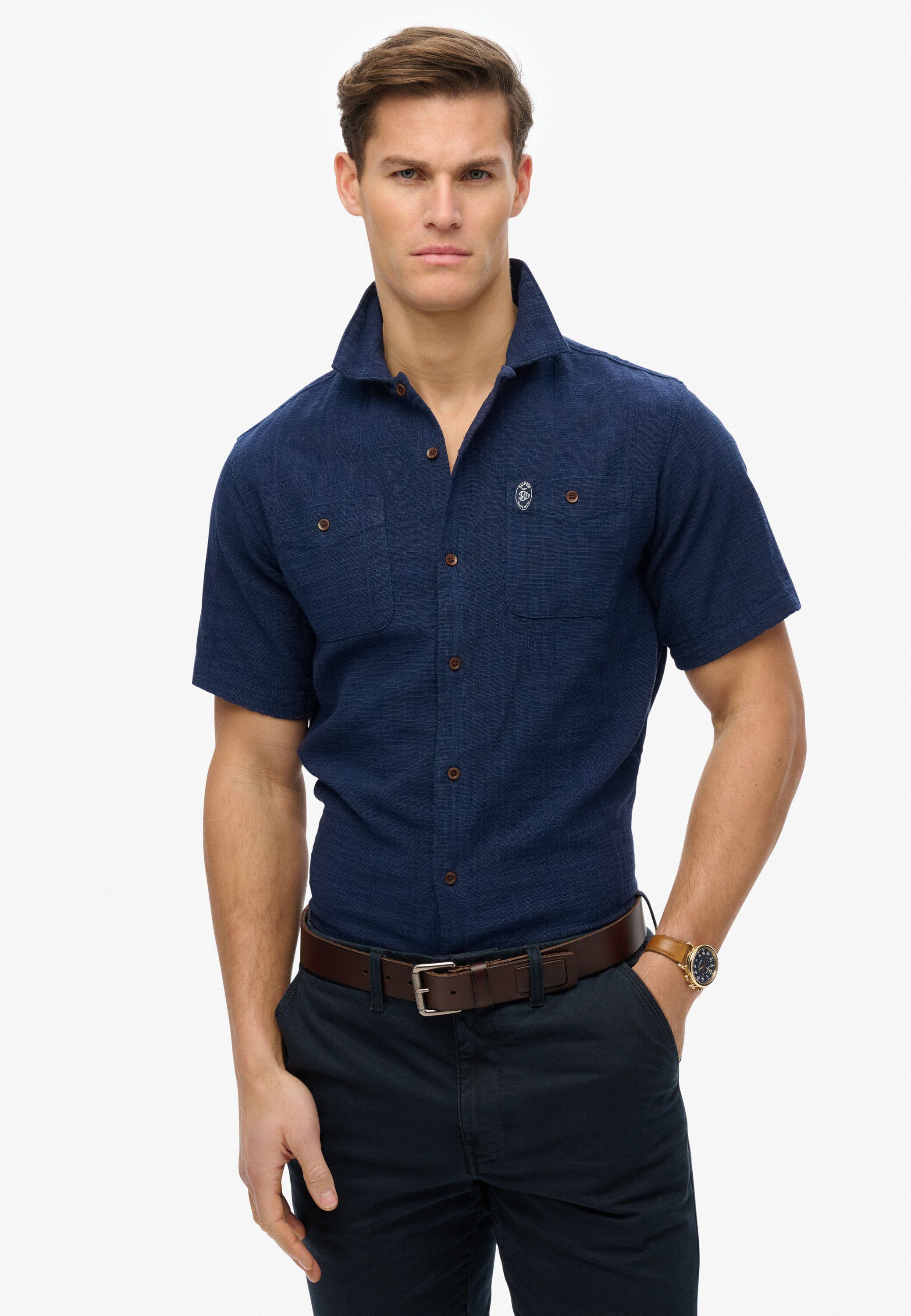MERCHANT SS TEXTURED SHIRT