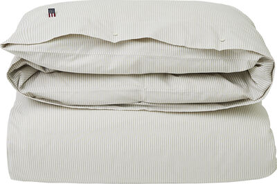 American Pin Point Oxford Stripe Duvet 140x200, Gray/White