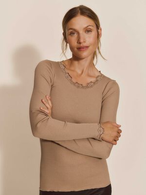 RWBabette Silk LS Lace T-shirt