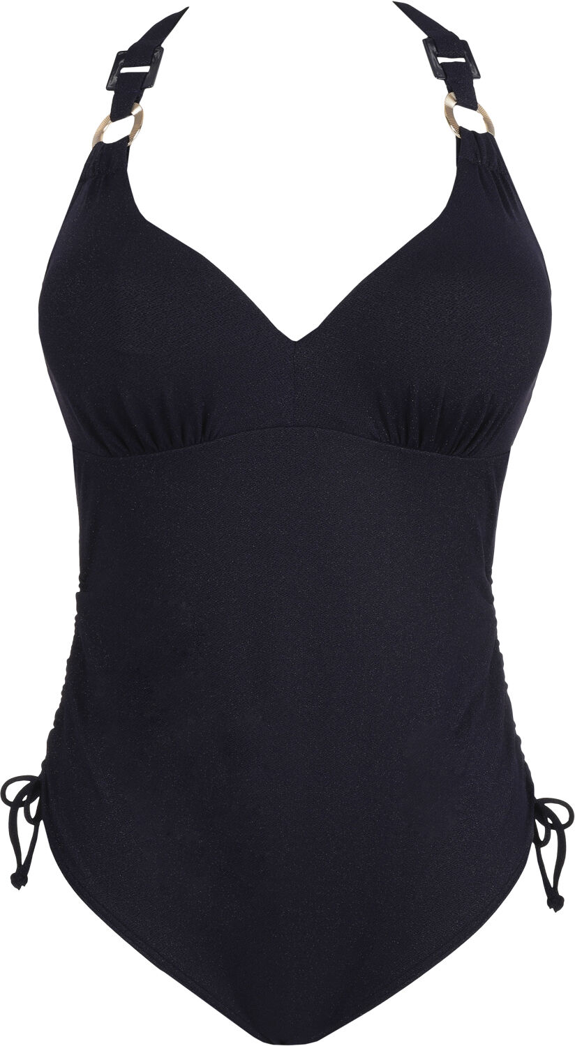 Pinner badedragt med dyb udsk&aelig;ring