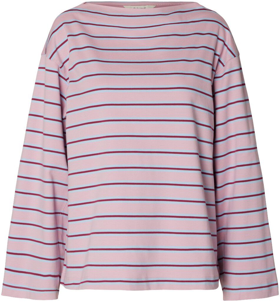 SLFPOLLY LS BOATNECK STRIPED TEE