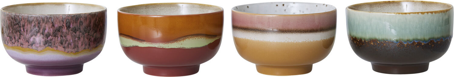 70s ceramics noodle bowls geyser set of 4