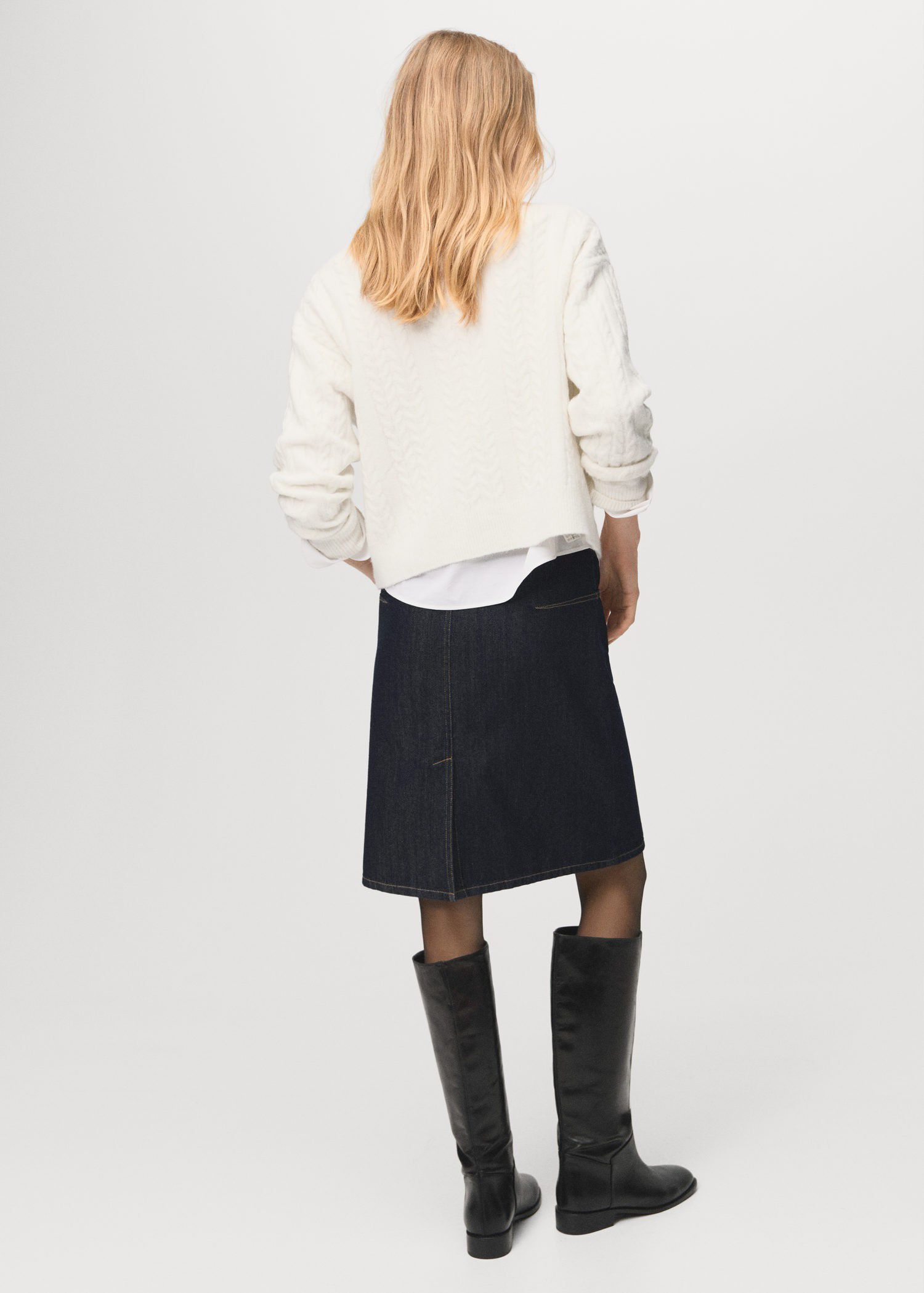 Braided knitted sweater