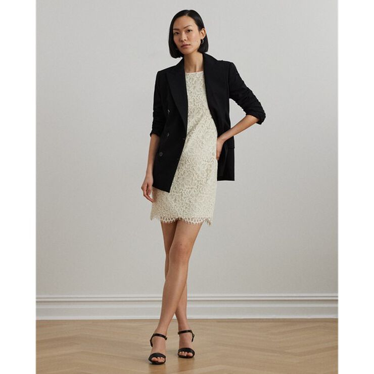 FLORAL CORDED LACE-DRESS