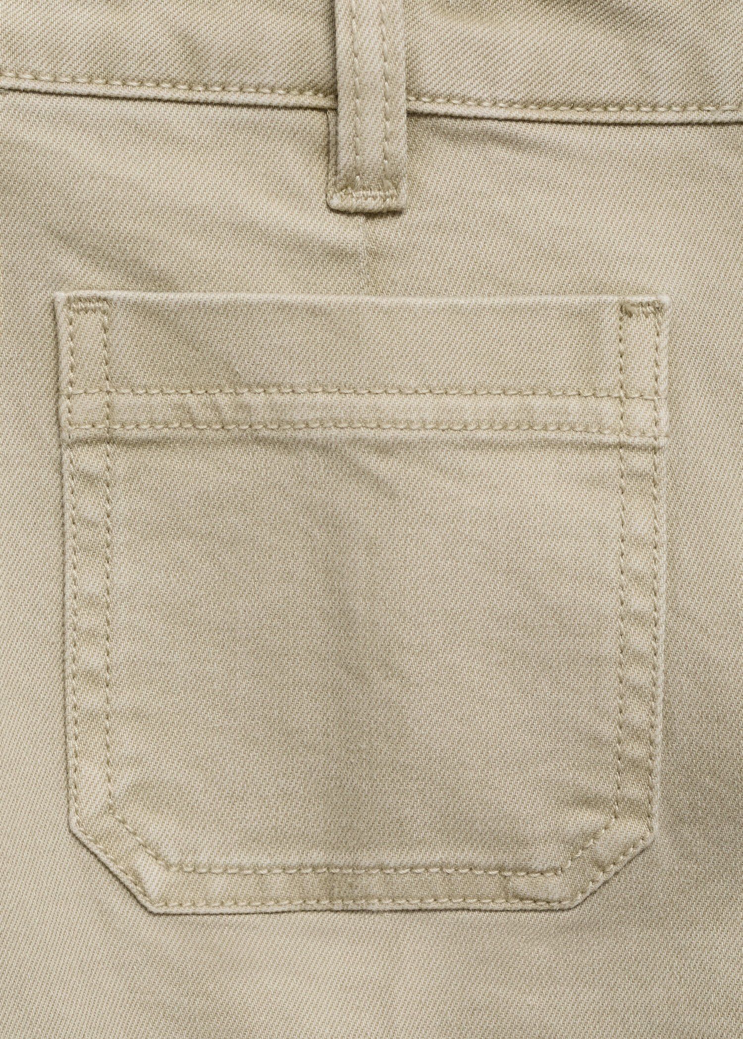 Flared cropped jeans with pockets