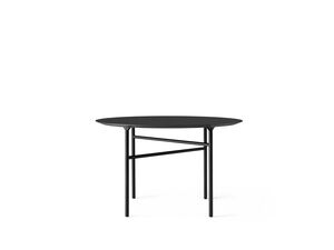 Snaregade Dining table, Ø138, Black/Black Oak Veneer