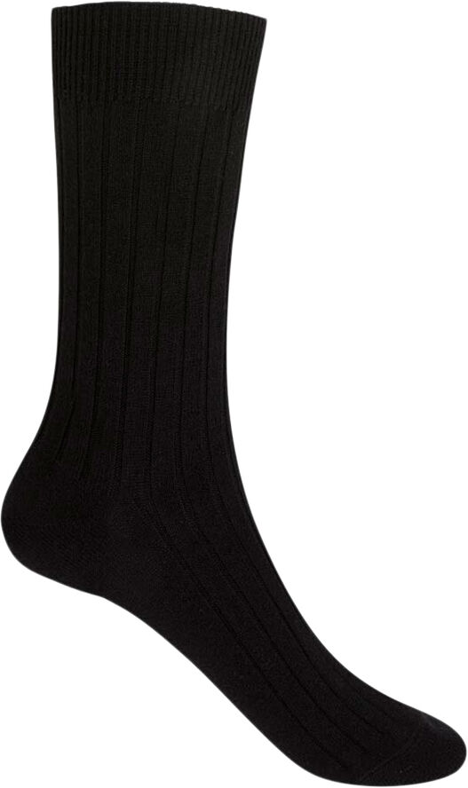 Mercerised wool socks - ribbed