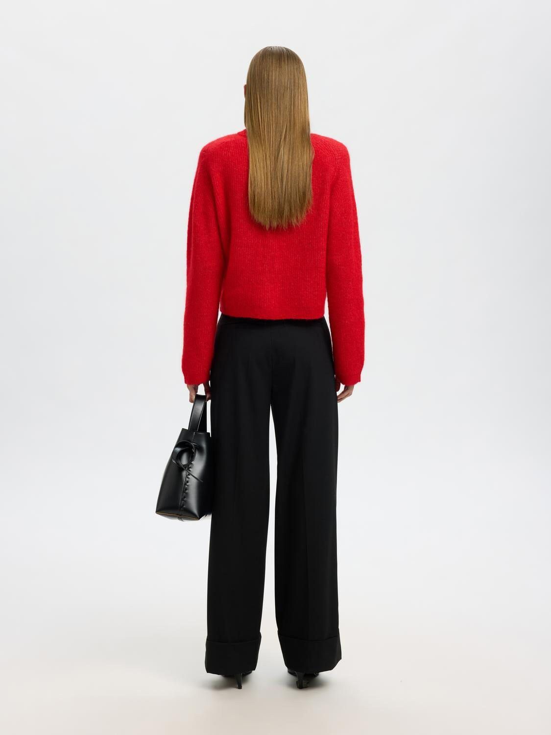 SLFSIA RAS LS KNIT CROPPED CARDIGAN