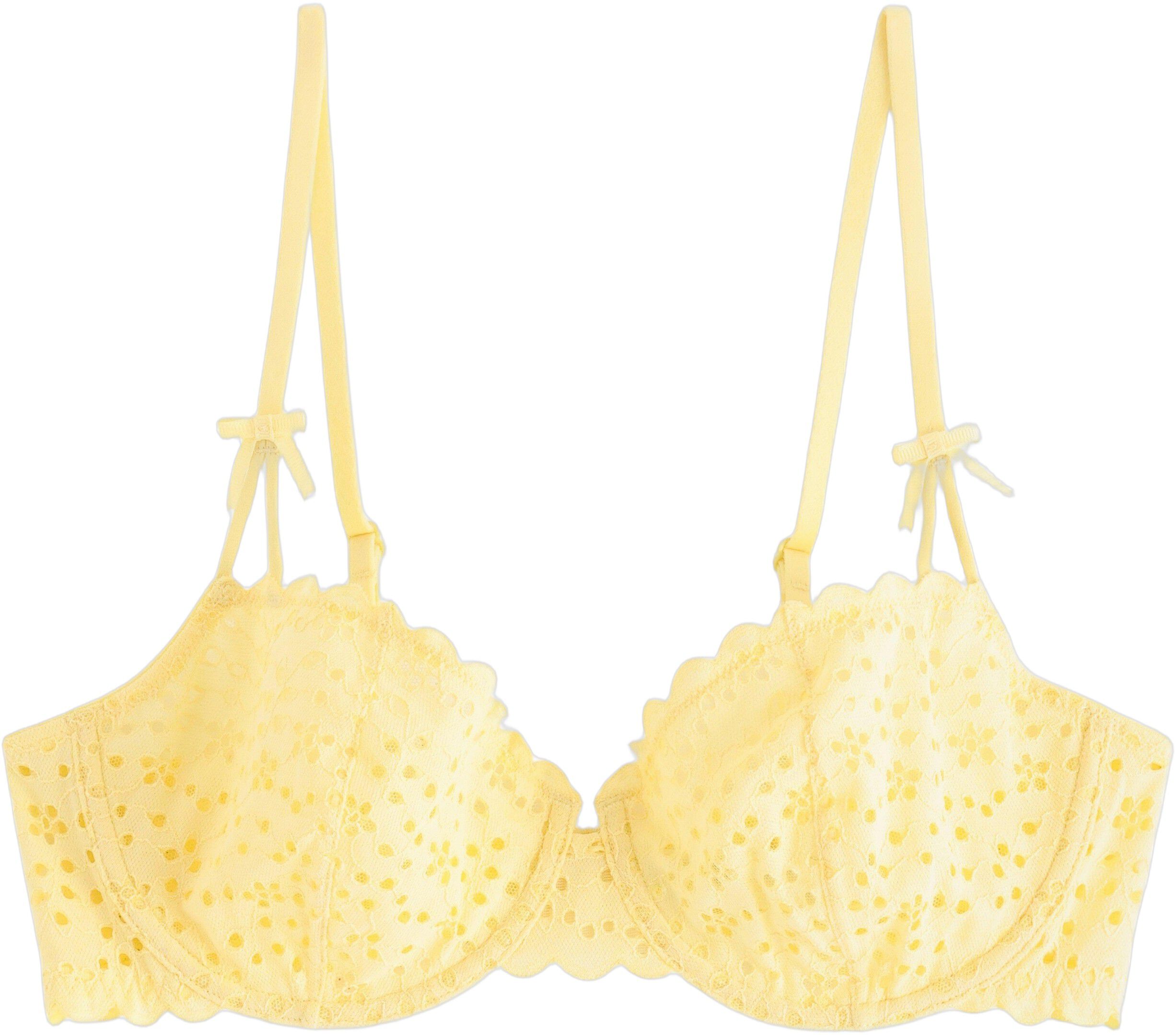 Uvatteret bh med broderie anglaise