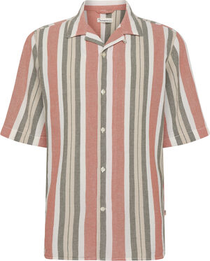 Box short sleeve striped cotton shirt GOTS/Vegan