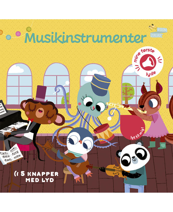 Forlaget ROOM2PLAY - Pegebog med lyd - Musikinstrumenter