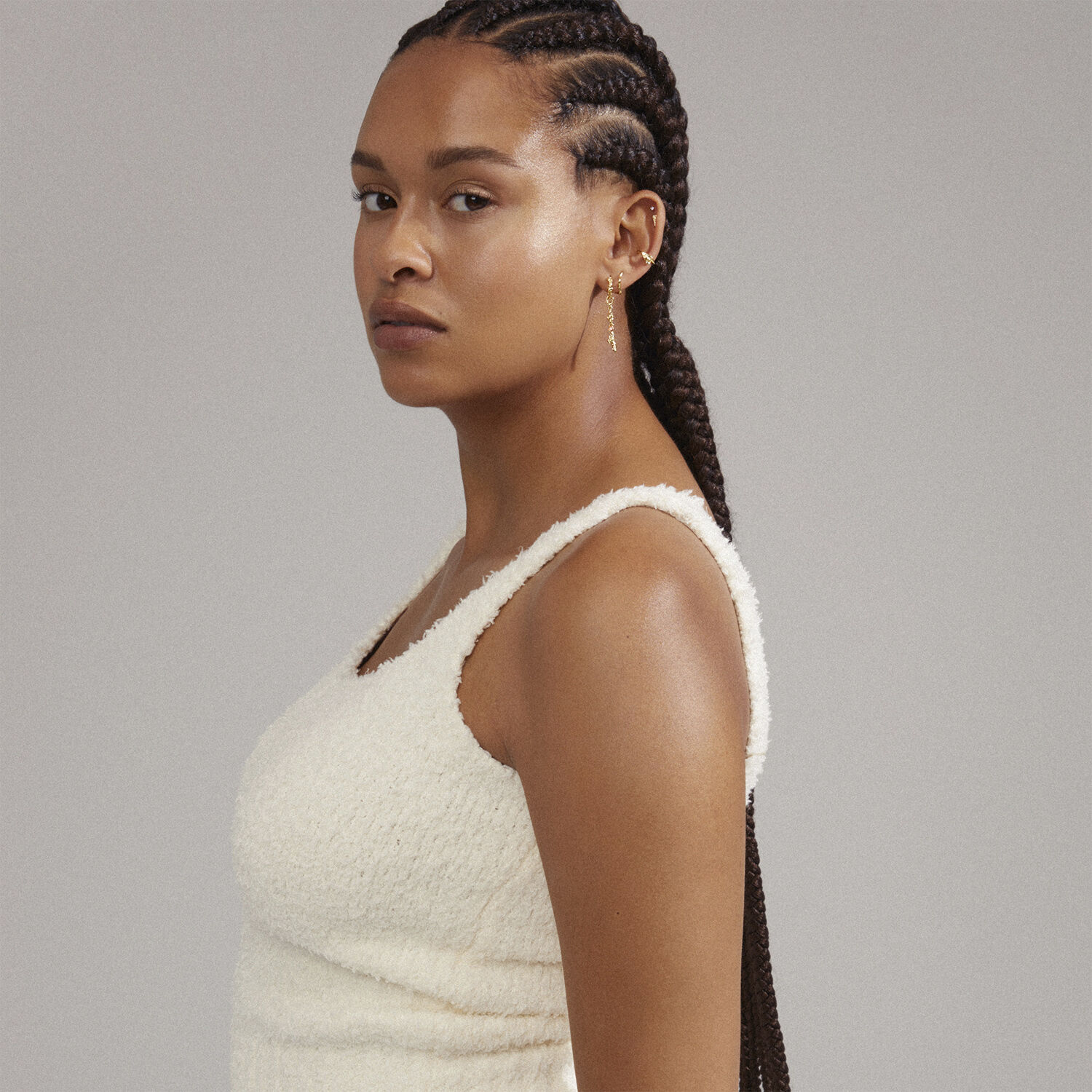 IRENE recycled earrings & cuff 5-in-1 set gold-plated