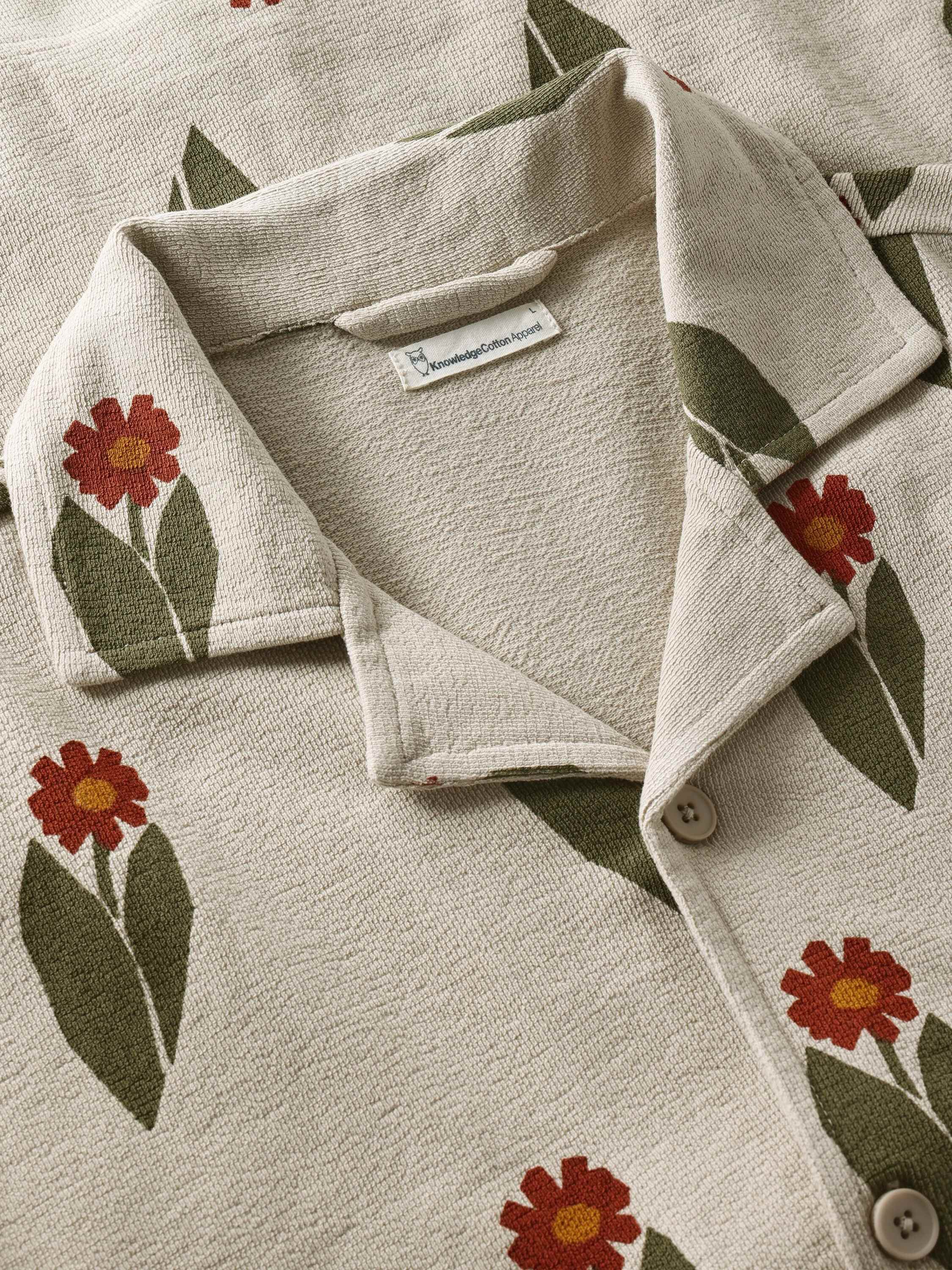 Boucl&eacute; print short sleeve shirt