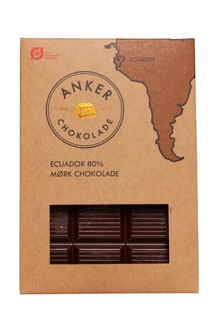 100gr Plade - Ecuador 80% m&oslash;rk chokolade
