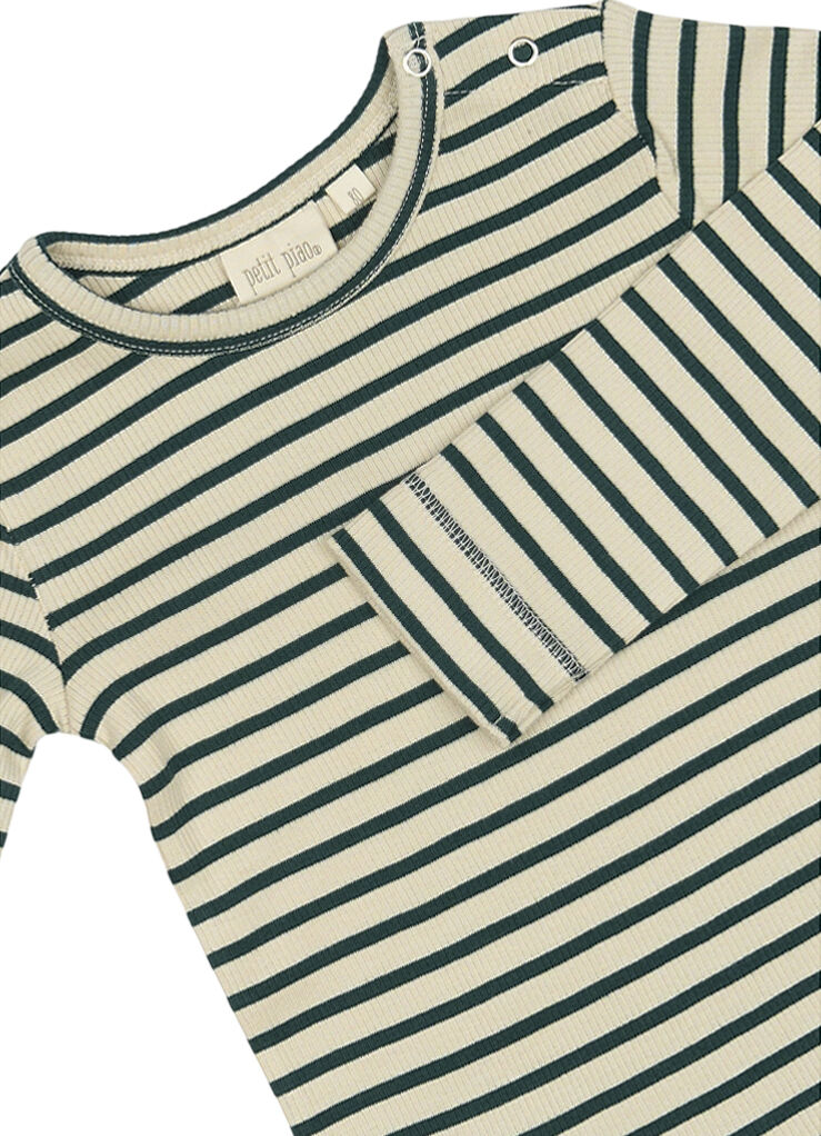T-shirt L/S Modal Striped
