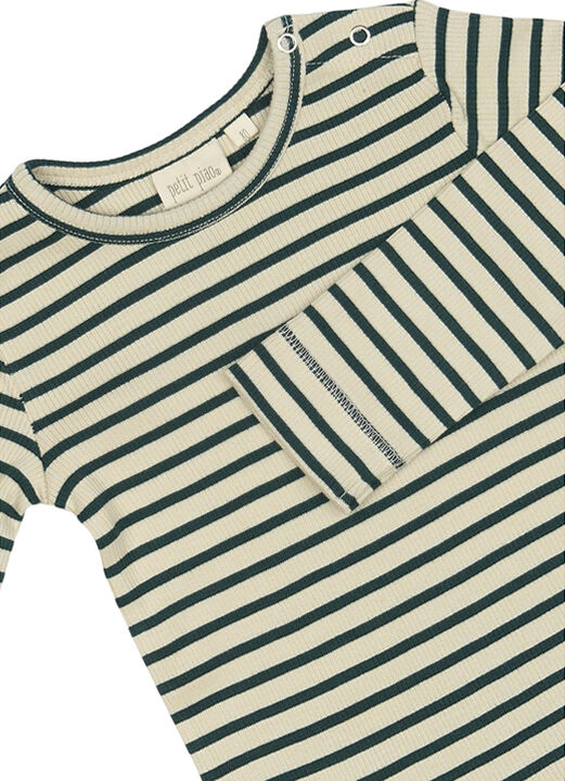 T-shirt L/S Modal Striped
