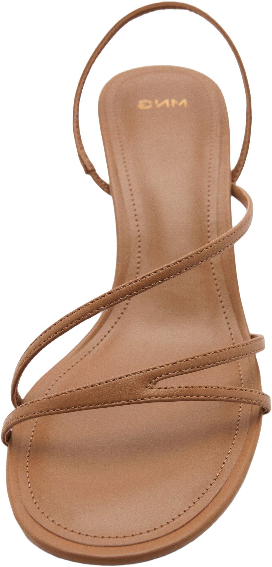 Animal print strap heel sandal