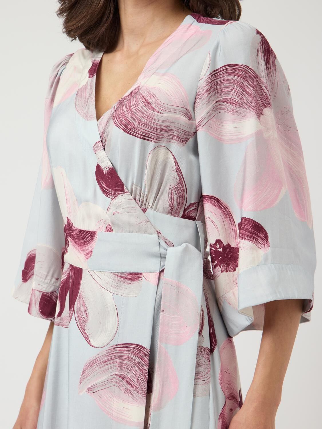 YASMARGA 3/4 WRAP LONG DRESS S. - S