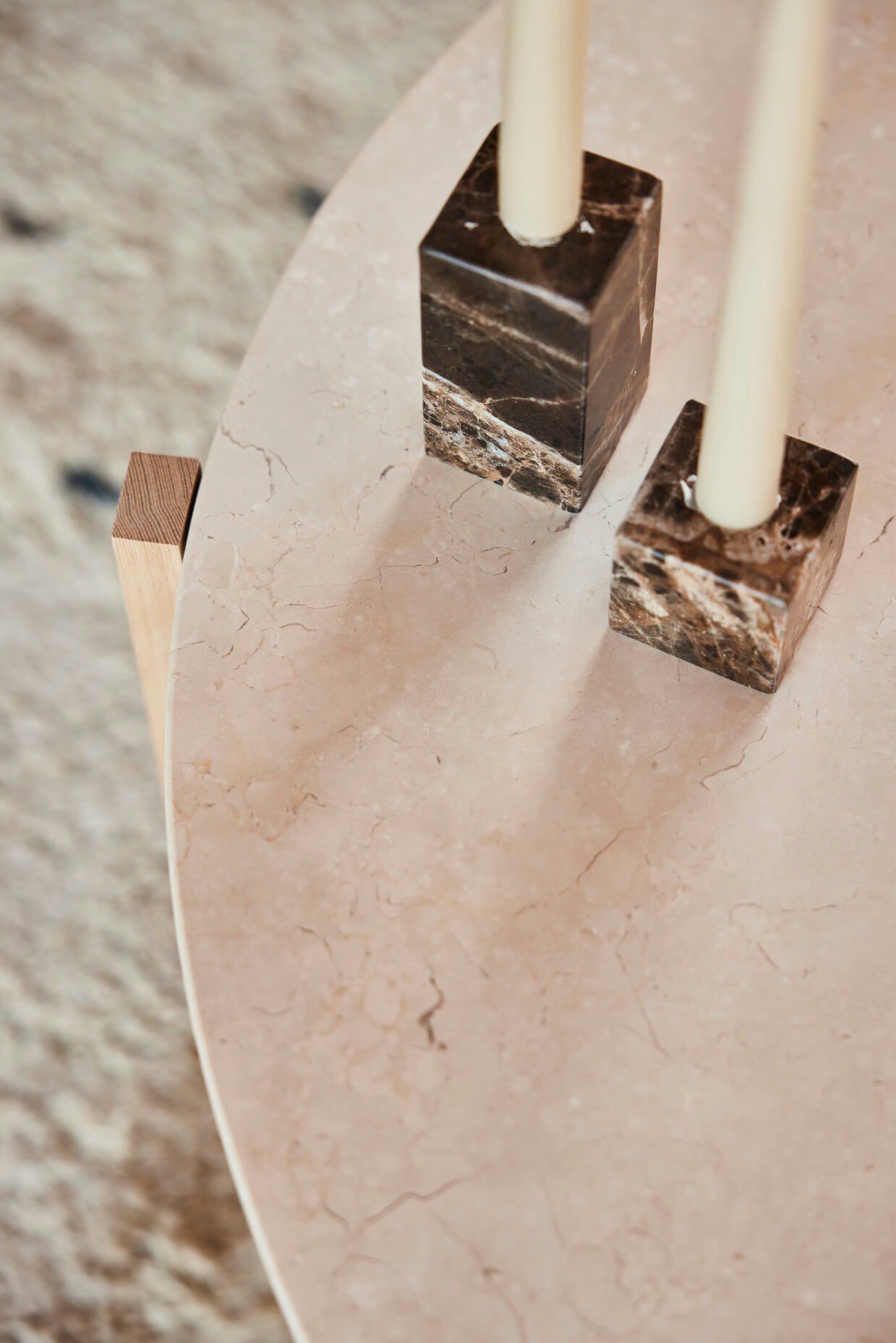 Savi Square Marble Candleholder - Low