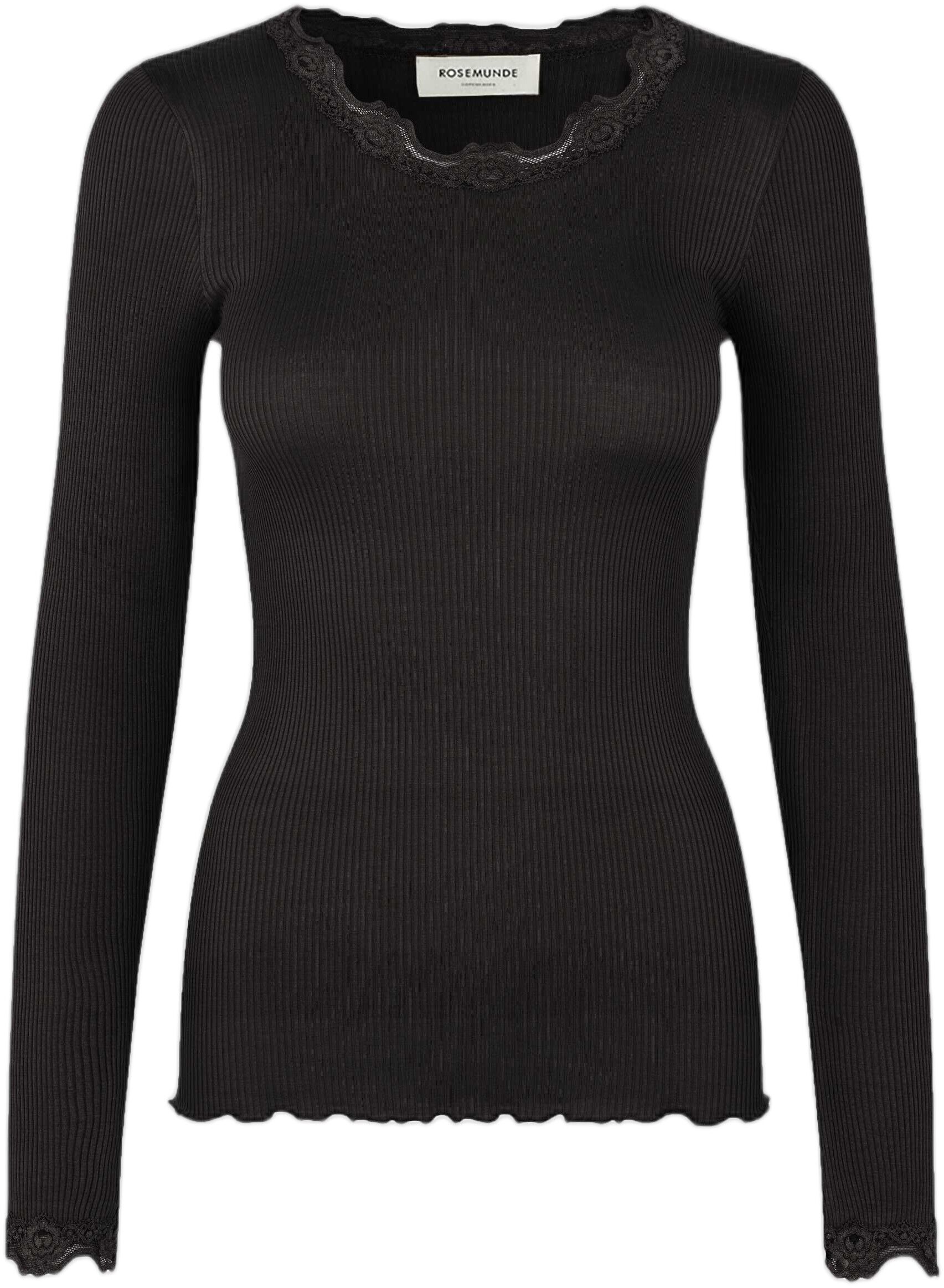 Silk t-shirt w/ lace