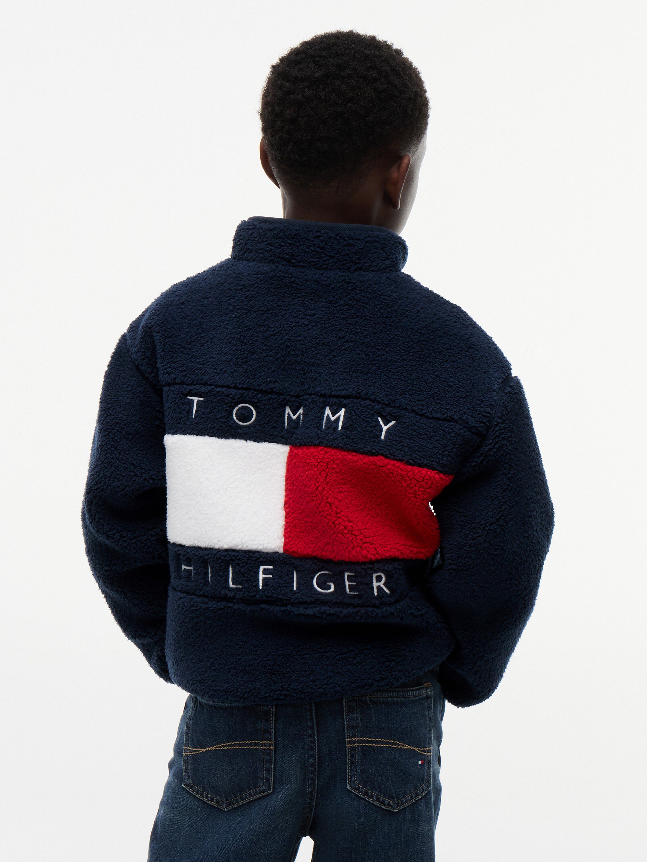 Back Flag Polar Fleece Zip-Thru Sweatshirt