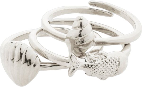 BREEZE rings 3-in-1 set silver-plated