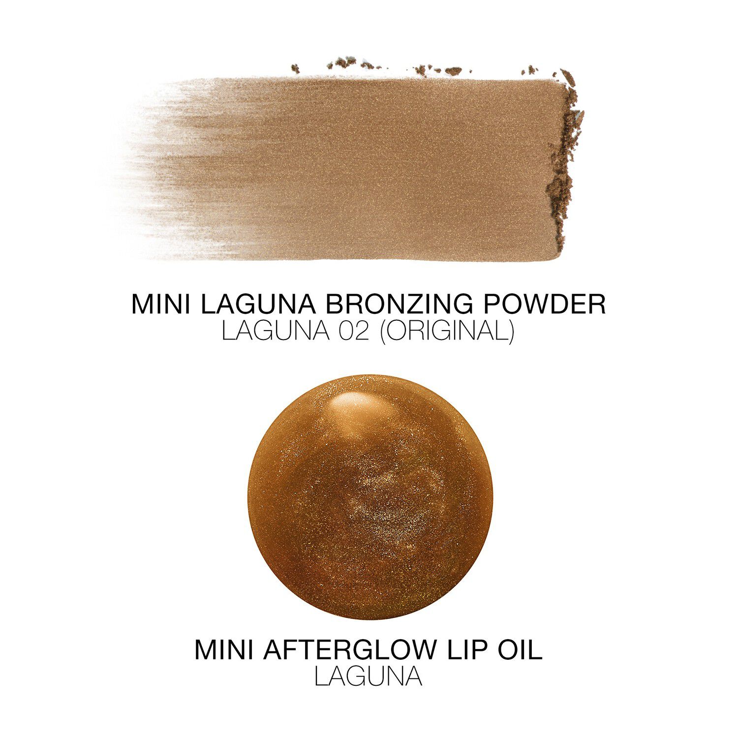 Mini Laguna Bronzer & Lip Oil Duo - Bronzepudder og l&aelig;beolie