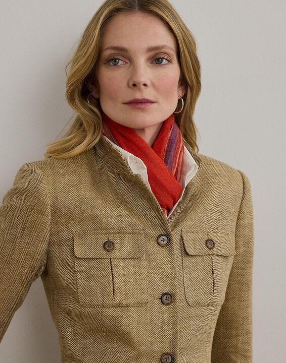 Herringbone Linen Jacket