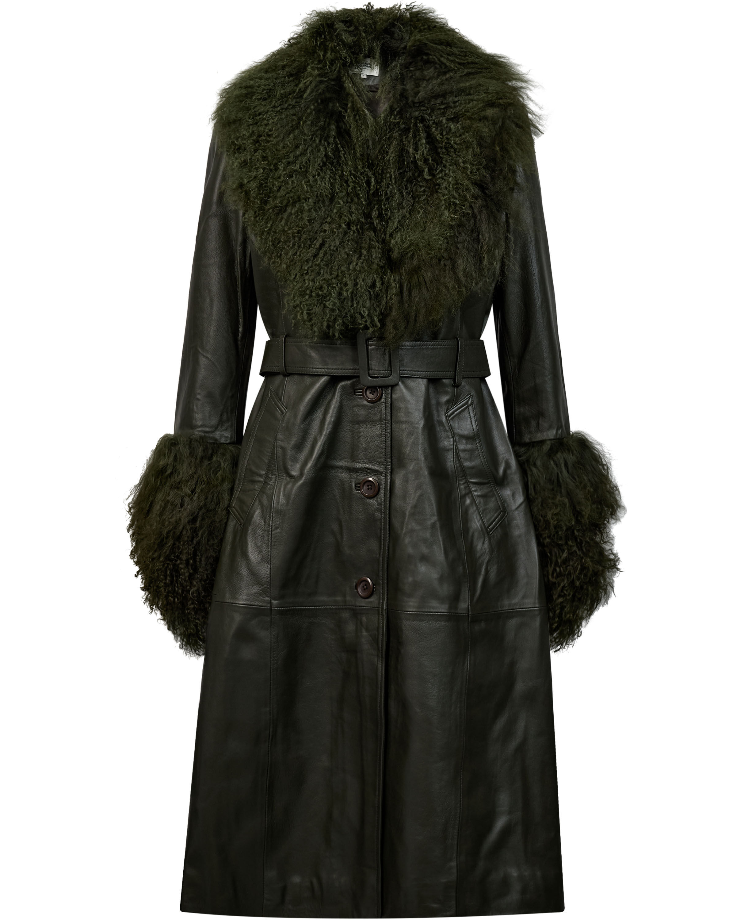 Tana 6 skin coat with lamb fur deetails - LWG