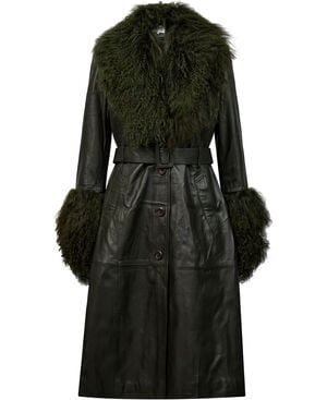 Tana 6 skin coat with lamb fur deetails - LWG