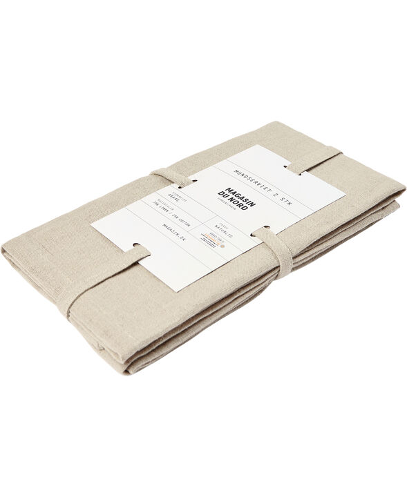 Mundserviet 2 stk 45x45 Natural