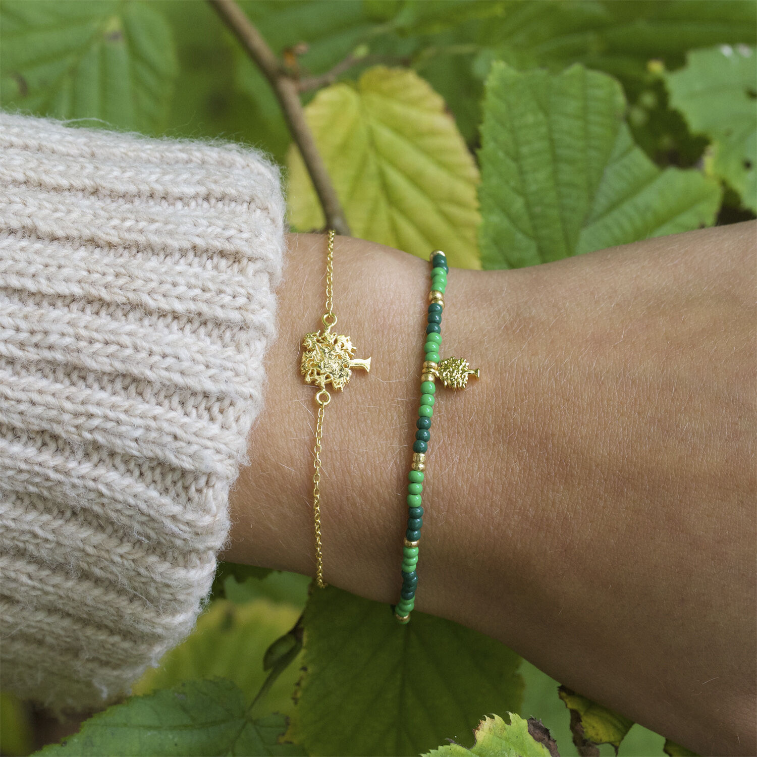 Tree of Life bracelet VERMEIL (925 Sterling silver gold plated 2. 5 mi