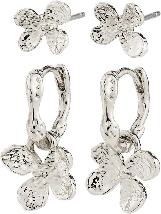 AJANI earrings 2-in-1 set, silver-plated