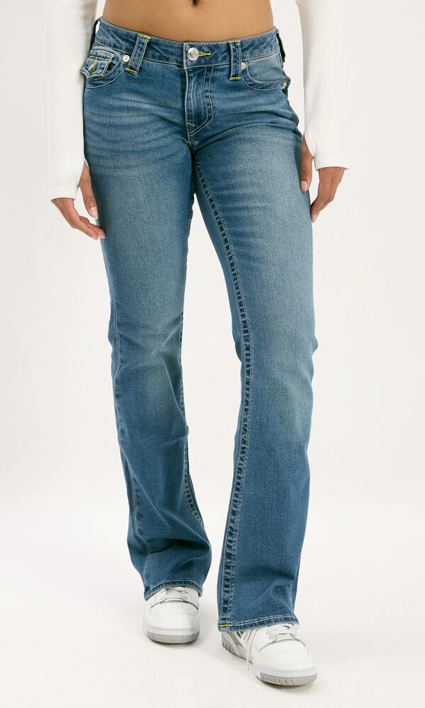 Becca Mid Rise Boot Cut Flap