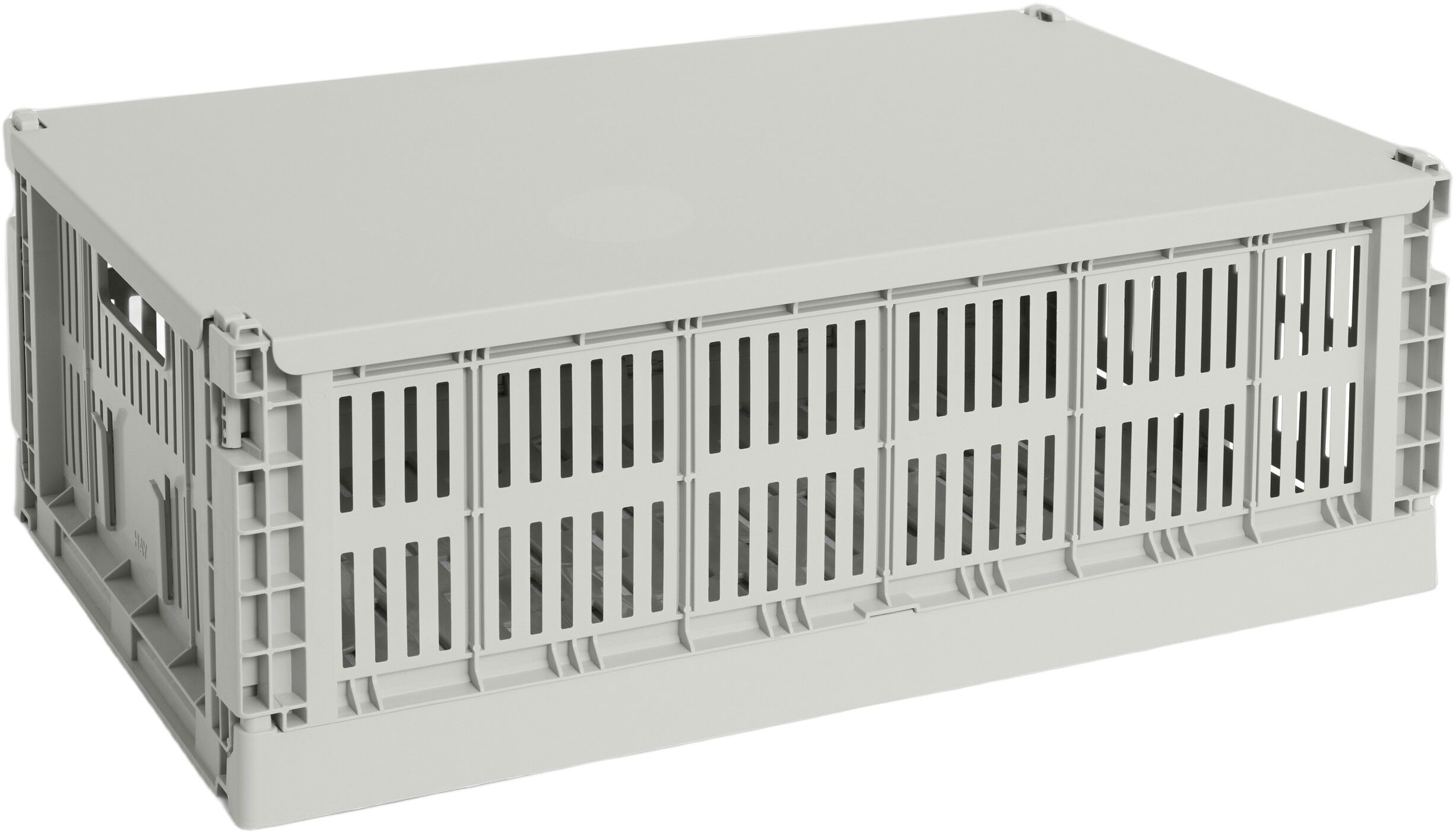 HAY Colour Crate Lid Metal-Large-Grey
