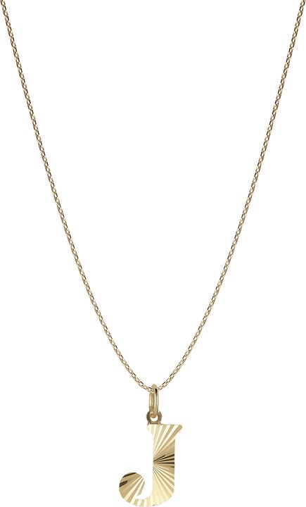 Reflection Letters, gold-plated sterling silver-J