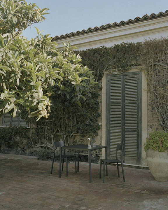 May Table, Outdoor, 85x85, Steel, Dark Green