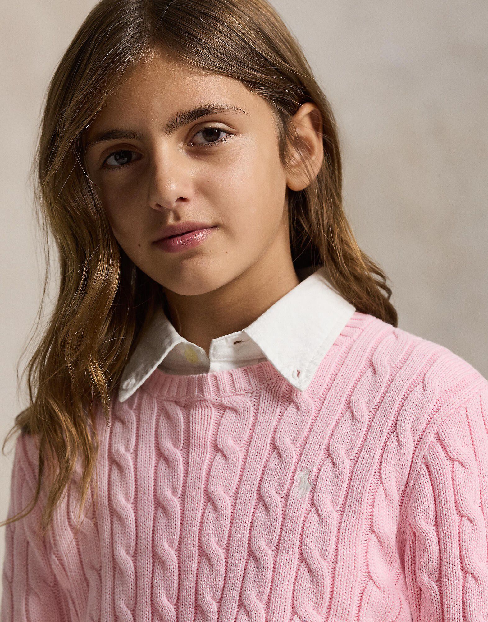 Cable-Knit Cotton Sweater Teens