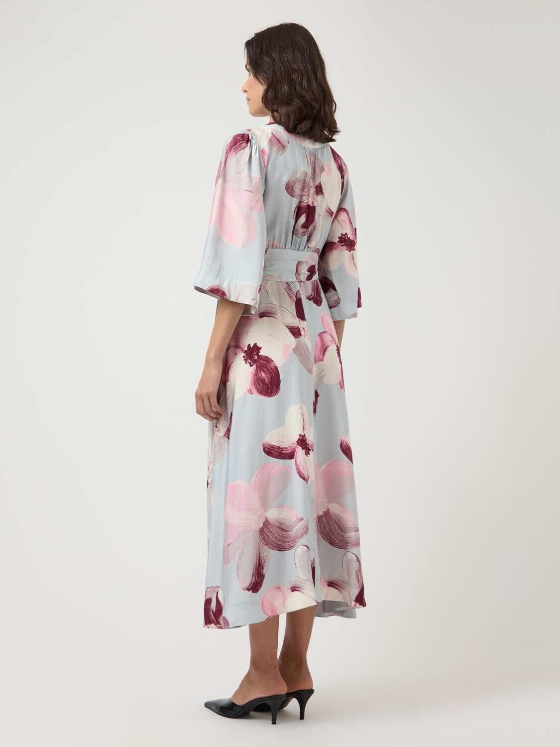 YASMARGA 3/4 WRAP LONG DRESS S. - S