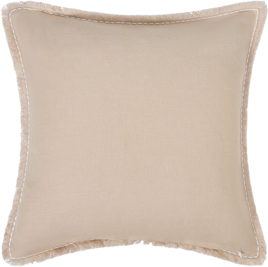 Summer Embroidered Patch Linen/Cotton Pillow Cover