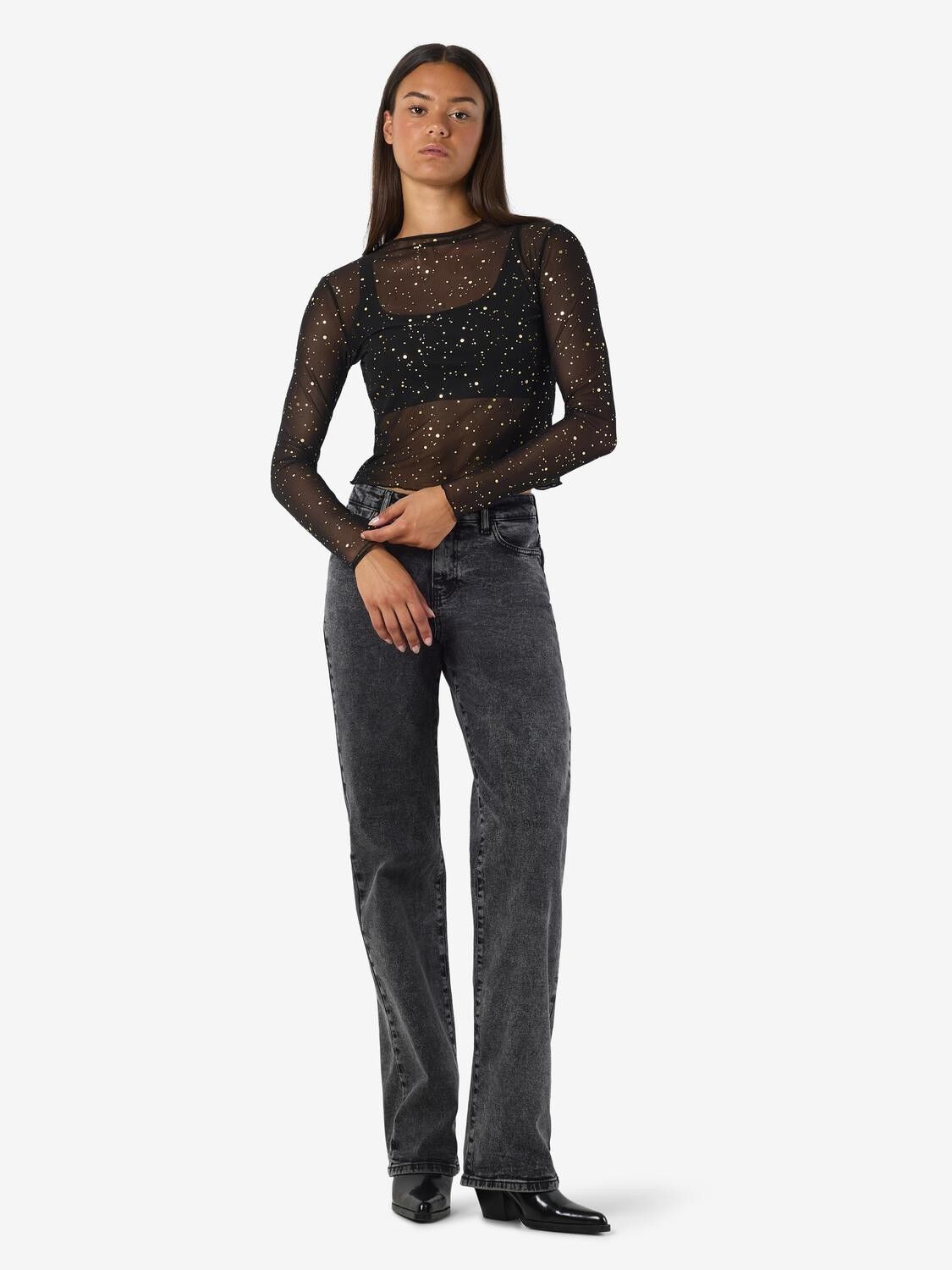 NMSTAR FOIL L/S HIGH NECK MESH JRS