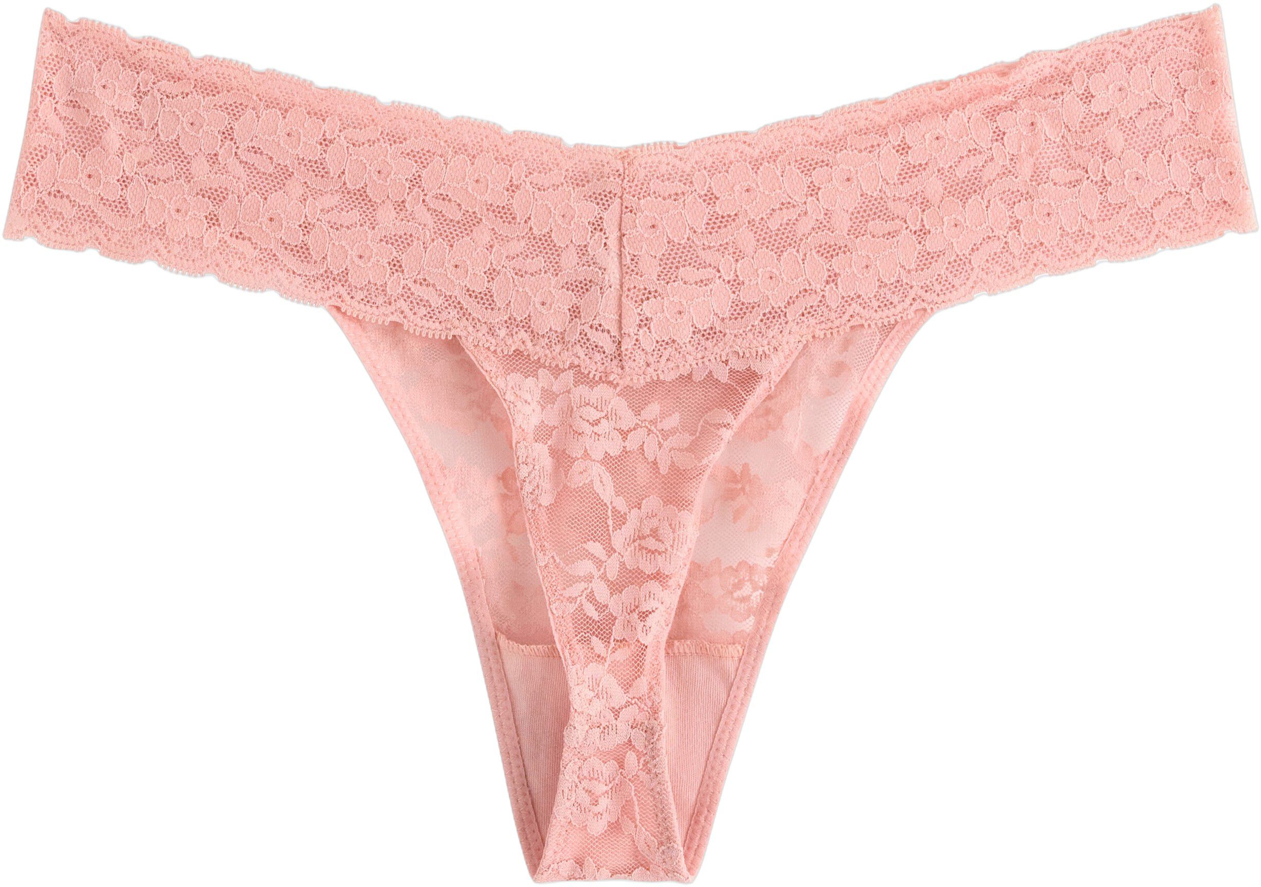 Stringtrosor i mjuk spets med l&aring;g m