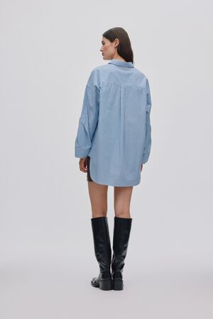 Quilt stripe oversize shirt - Bobbi