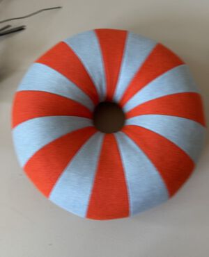 FLOAT PILLOW, BLUE/RED