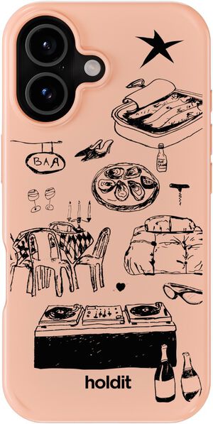 Graphic Print Case MagSafe iPhone 17 Bare Pink