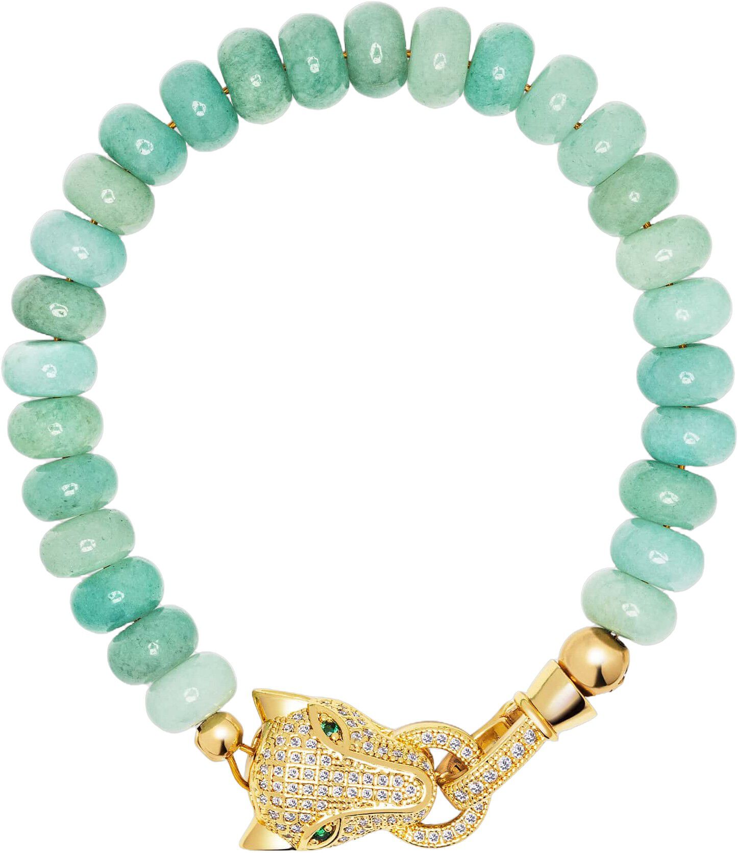 Women's Amazonite Bracelet with Panther Head