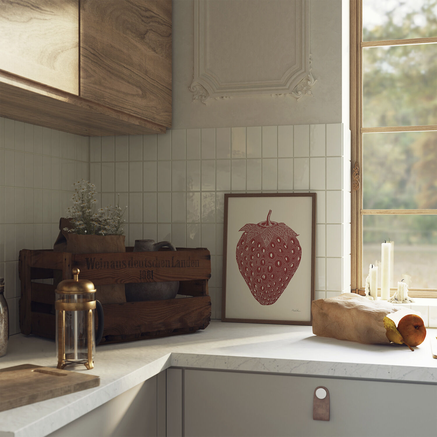 Monika Petersen Art Prints - Strawberry